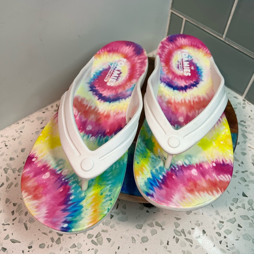 Skechers Foamies with Yoga Foam Bay Breeze Spontaneous Flip Flops - NIB